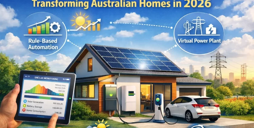 Smart solar system with battery storage, EV charging and rule-based automation transforming Australian homes in 2026