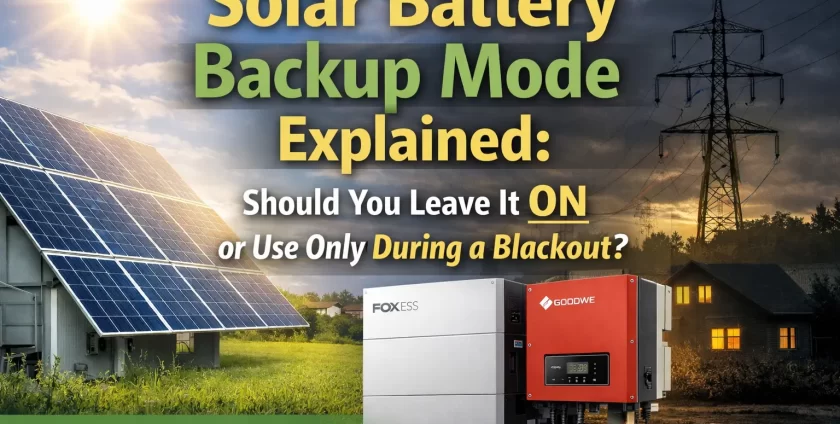 solar battery backup mode explained during blackout for home solar systems